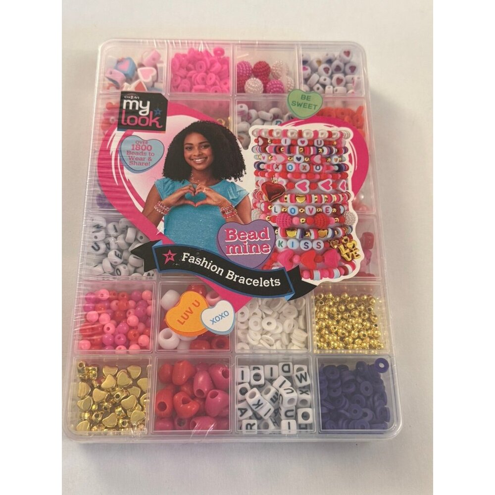 My Look Fashion Bracelet Bead Making Kit New Hearts B54